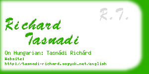 richard tasnadi business card